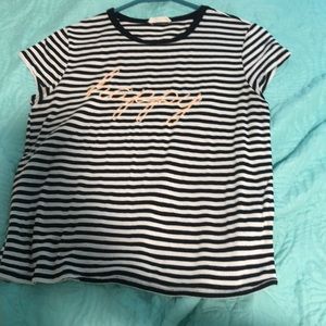 A cropped like  shirt